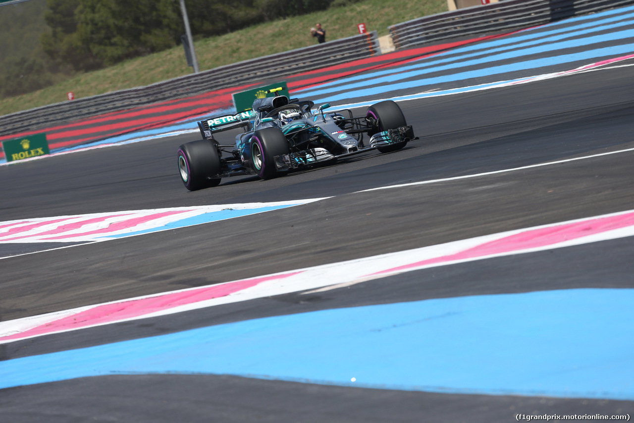 GP FRANCIA, 22.06.2018- Prove Libere 1, Valtteri Bottas (FIN) Mercedes AMG F1 W09