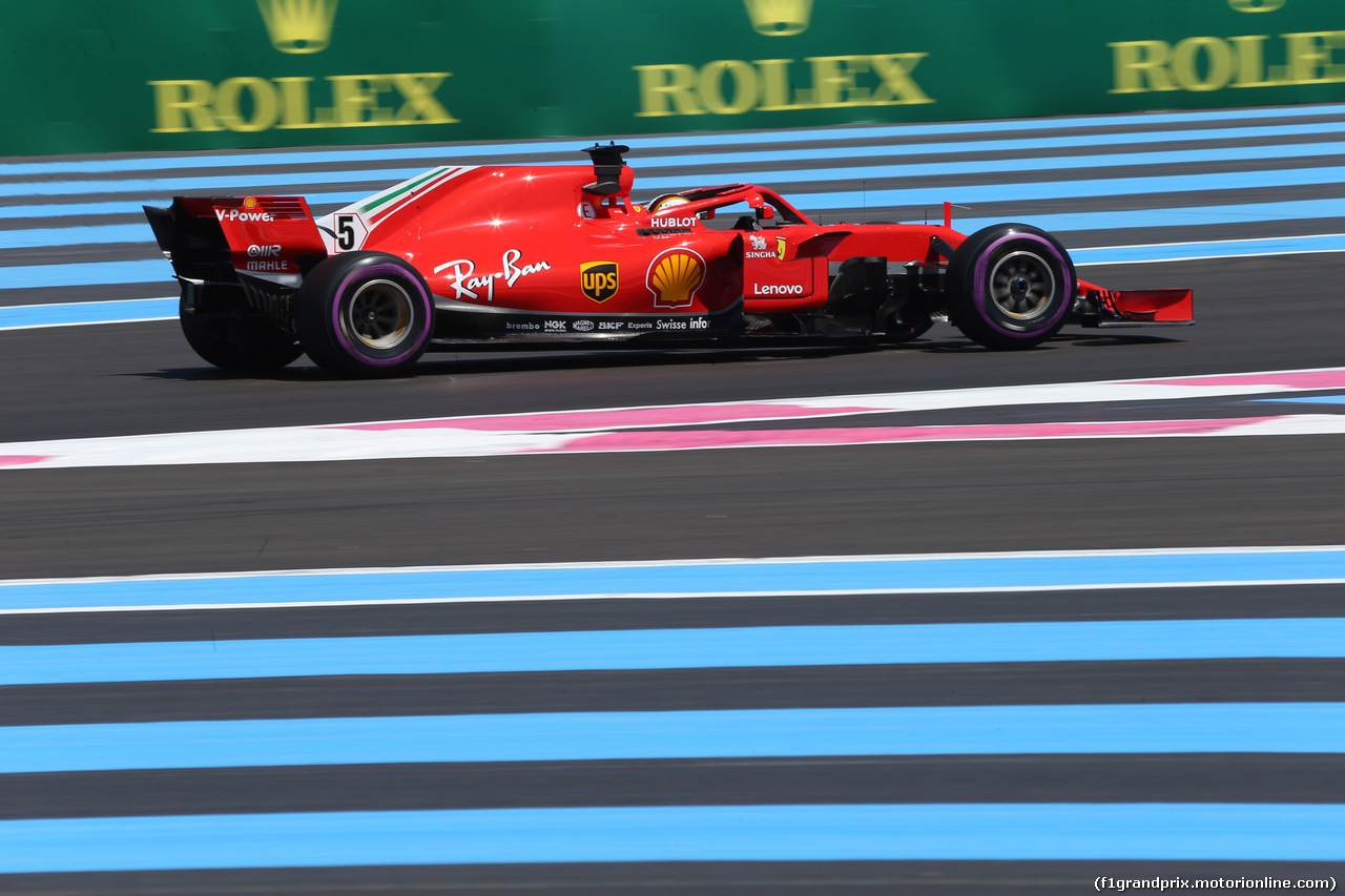GP FRANCIA, 22.06.2018- Prove Libere 1, Sebastian Vettel (GER) Ferrari SF71H