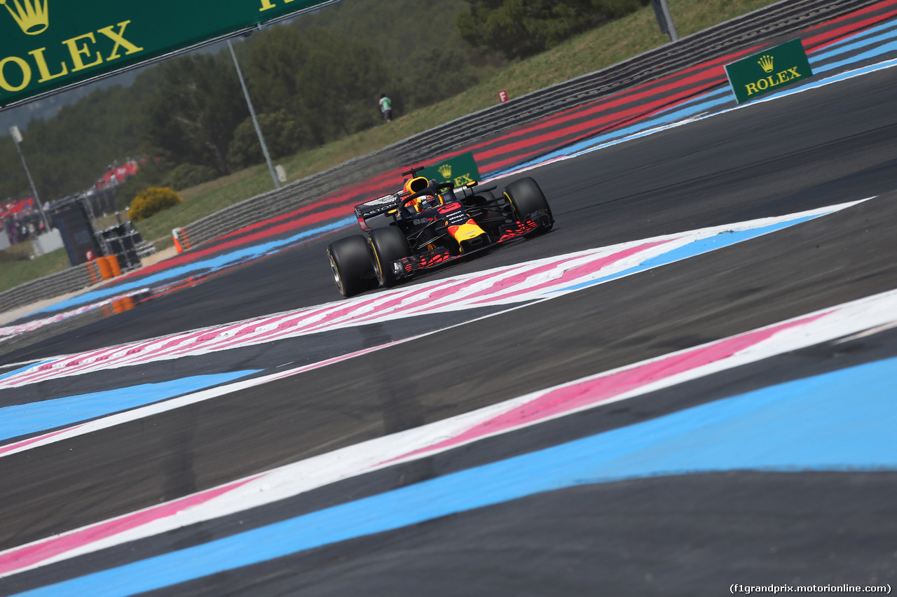 GP FRANCIA, 22.06.2018- Prove Libere 1, Daniel Ricciardo (AUS) Red Bull Racing RB14