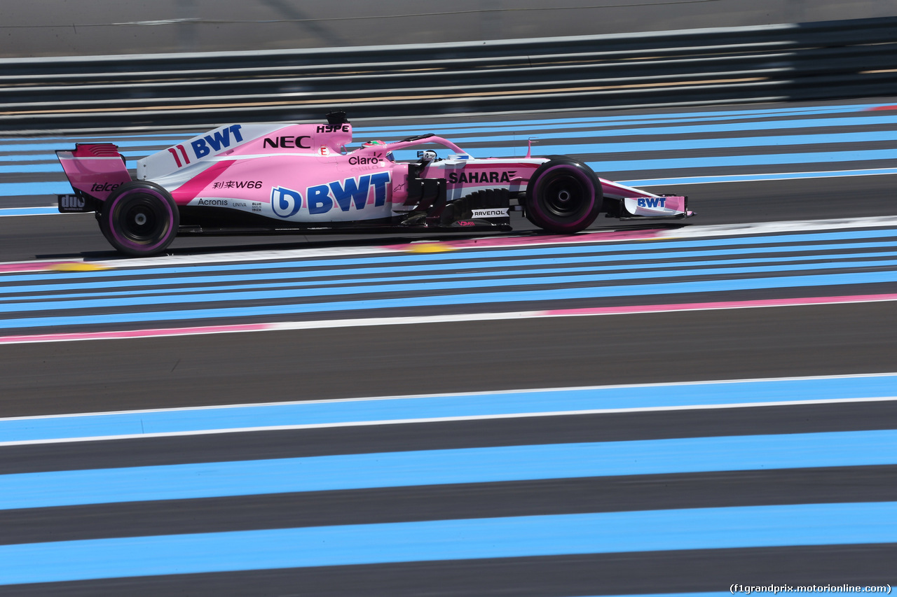 GP FRANCIA, 22.06.2018- Prove Libere 1, Sergio Perez (MEX) Sahara Force India F1 VJM11