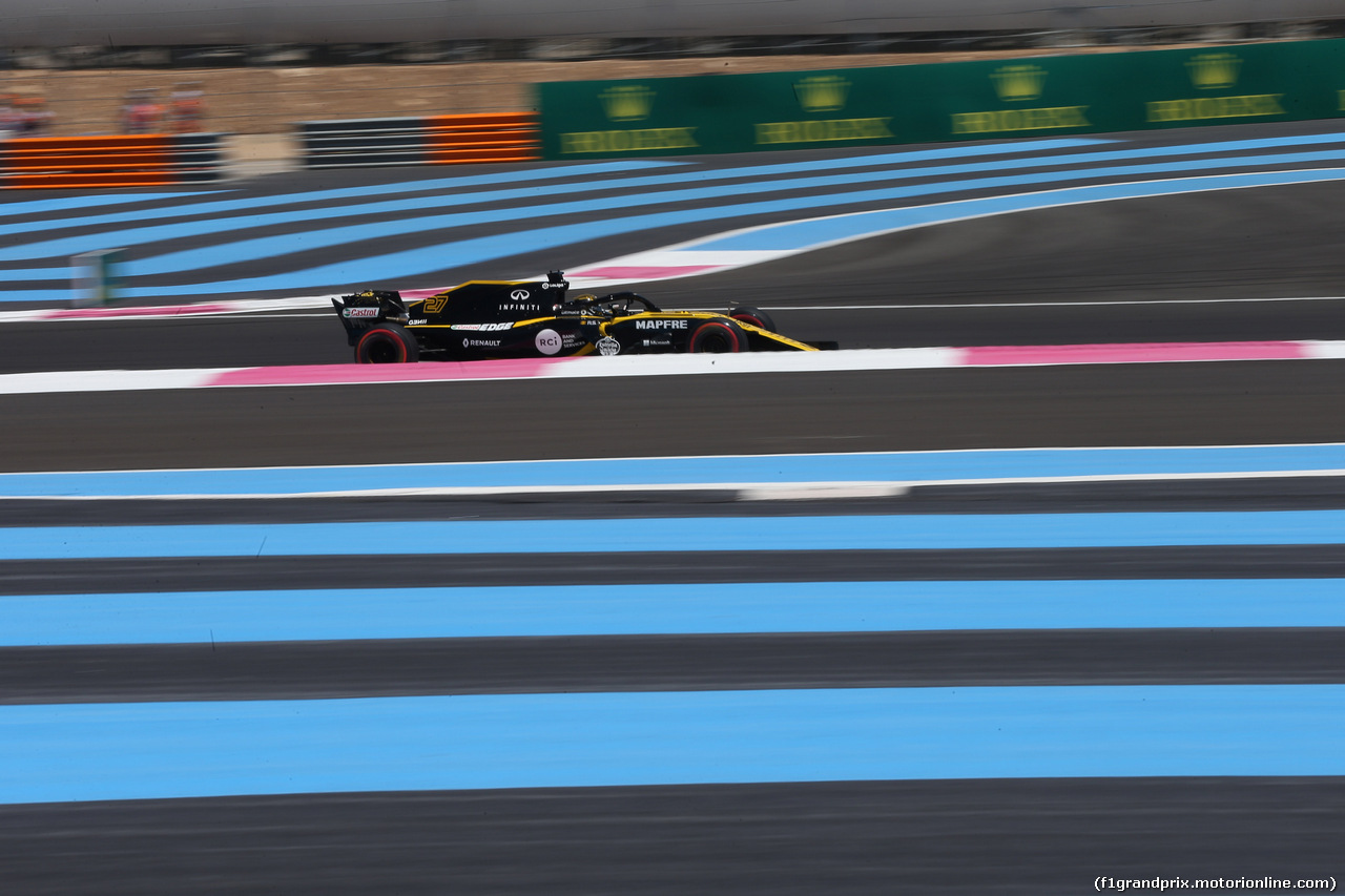 GP FRANCIA, 22.06.2018- Prove Libere 1, Nico Hulkenberg (GER) Renault Sport F1 Team RS18