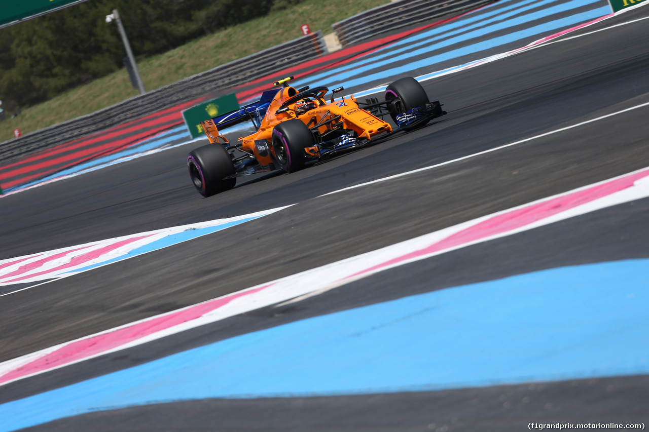 GP FRANCIA, 22.06.2018- Prove Libere 1, Stoffel Vandoorne (BEL) McLaren MCL33