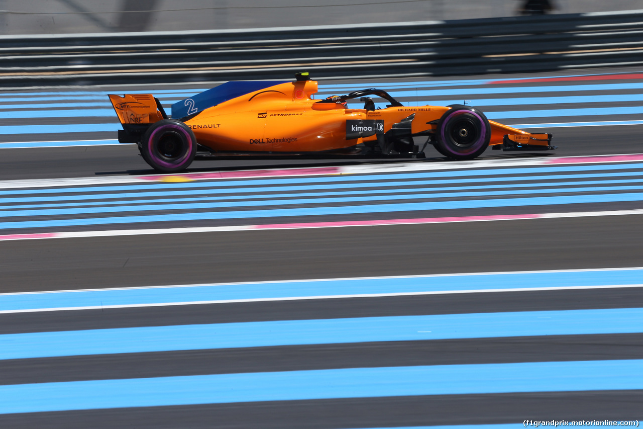 GP FRANCIA, 22.06.2018- Prove Libere 1, Stoffel Vandoorne (BEL) McLaren MCL33