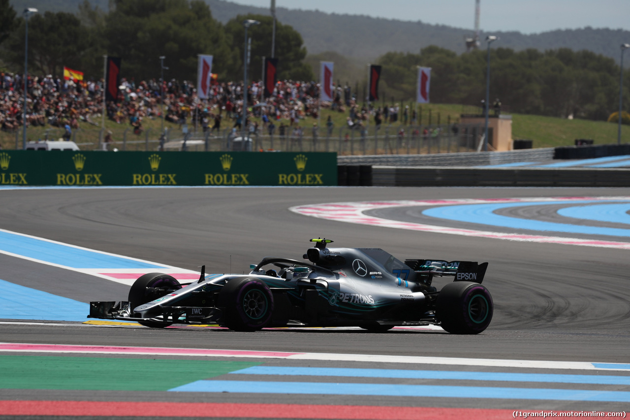 GP FRANCIA, 22.06.2018- Prove Libere 1, Valtteri Bottas (FIN) Mercedes AMG F1 W09