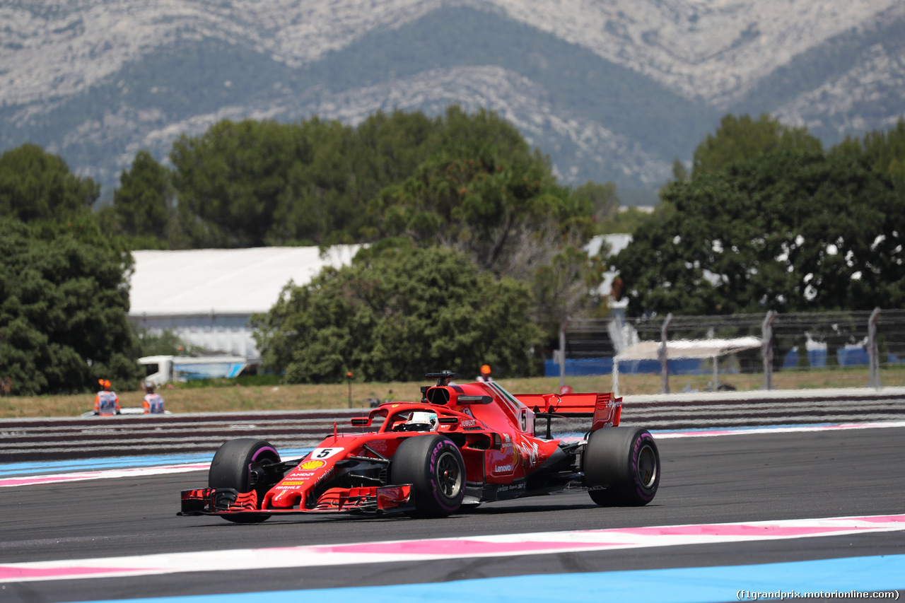 GP FRANCIA, 22.06.2018- Prove Libere 1, Sebastian Vettel (GER) Ferrari SF71H
