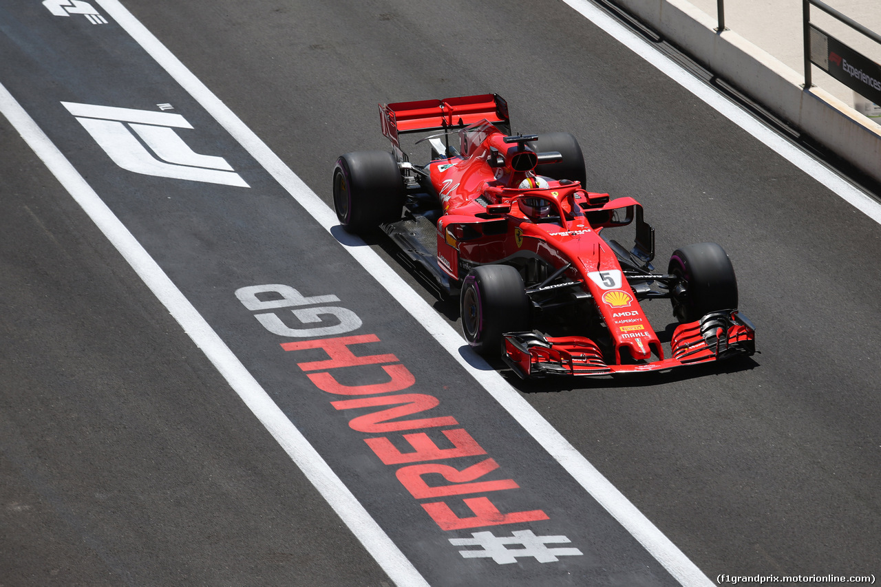 GP FRANCIA, 22.06.2018- Prove Libere 1, Sebastian Vettel (GER) Ferrari SF71H