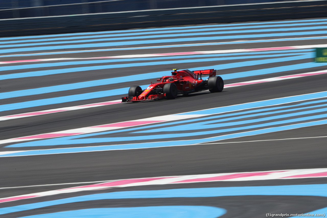 GP FRANCIA, 22.06.2018- Prove Libere 1, Kimi Raikkonen (FIN) Ferrari SF71H