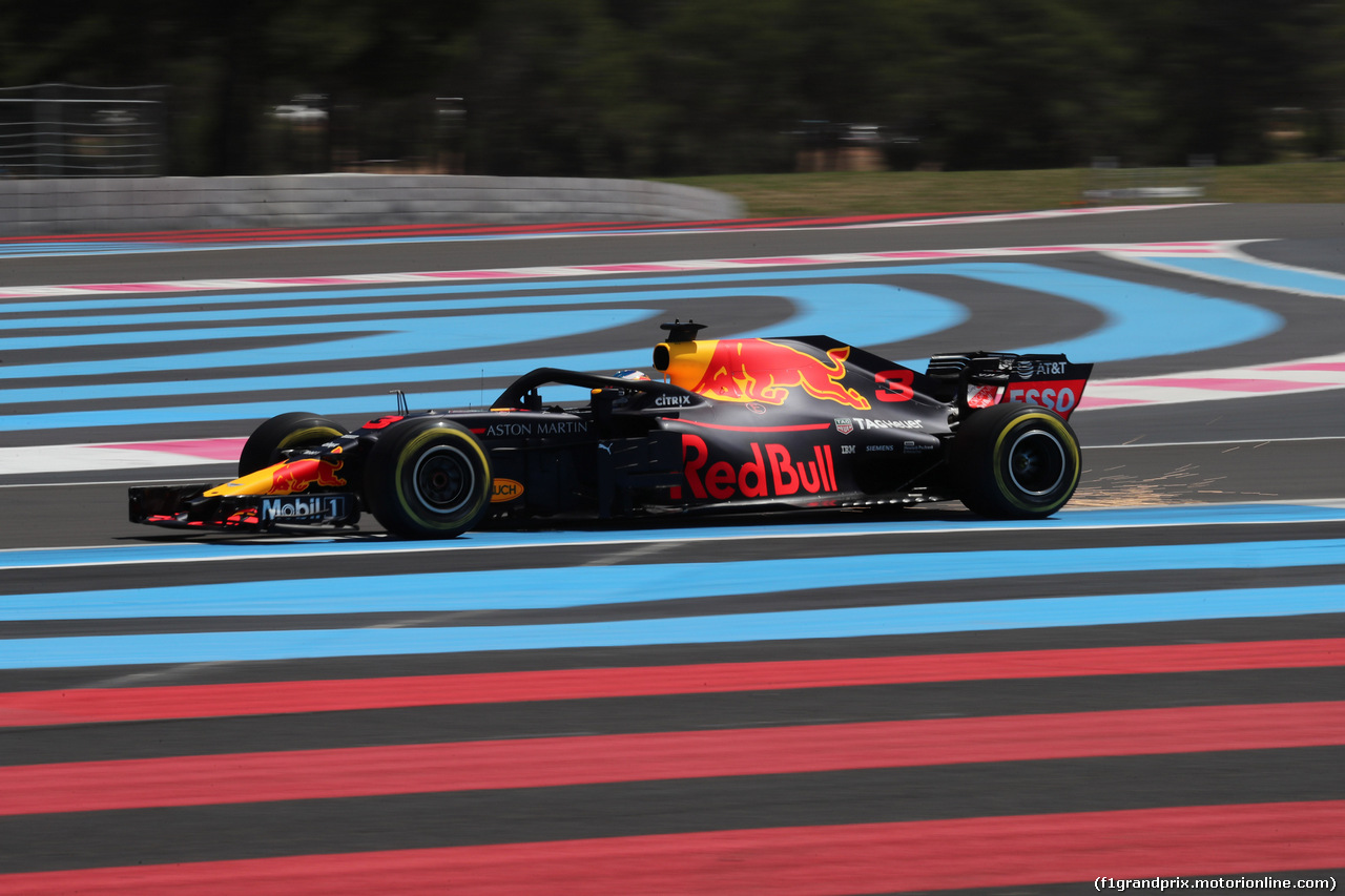 GP FRANCIA, 22.06.2018- Prove Libere 1, Daniel Ricciardo (AUS) Red Bull Racing RB14