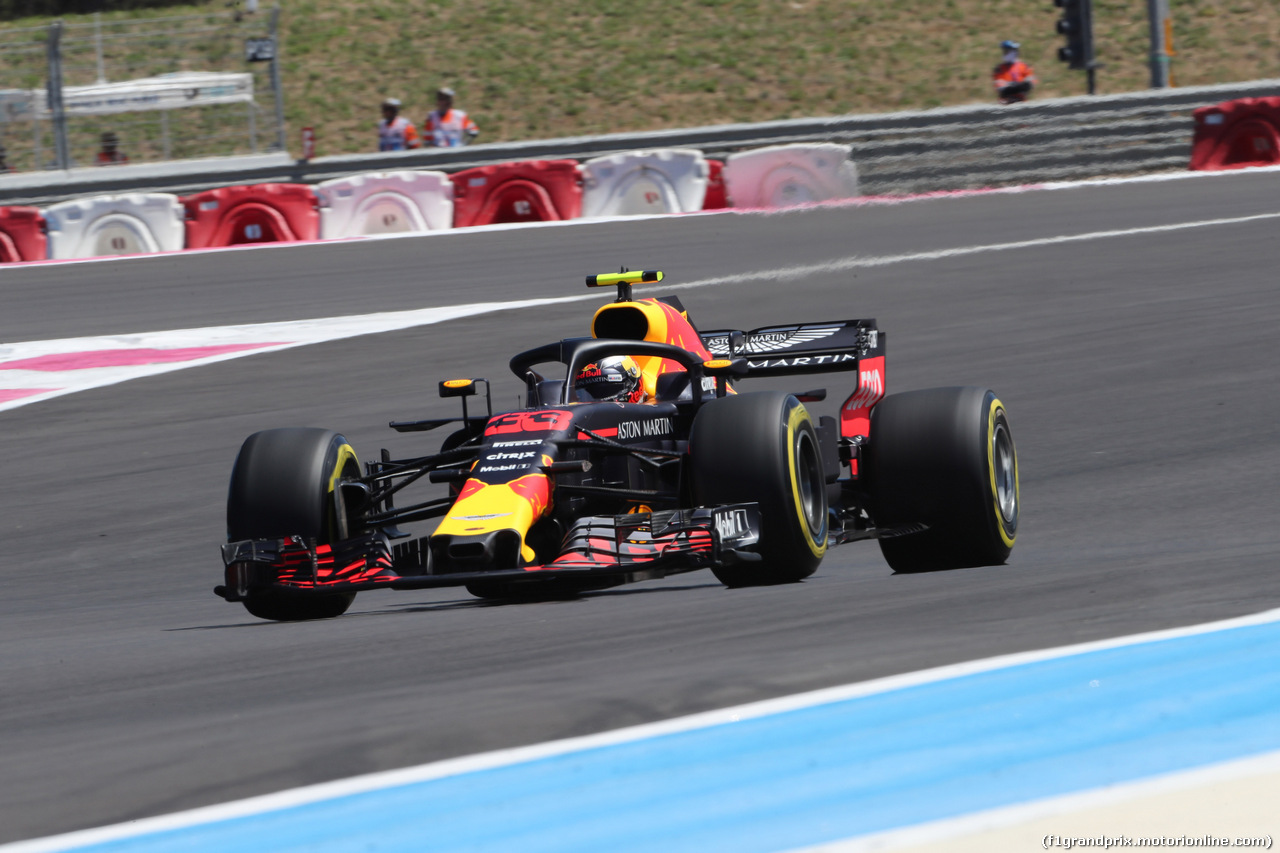 GP FRANCIA, 22.06.2018- Prove Libere 1, Max Verstappen (NED) Red Bull Racing RB14