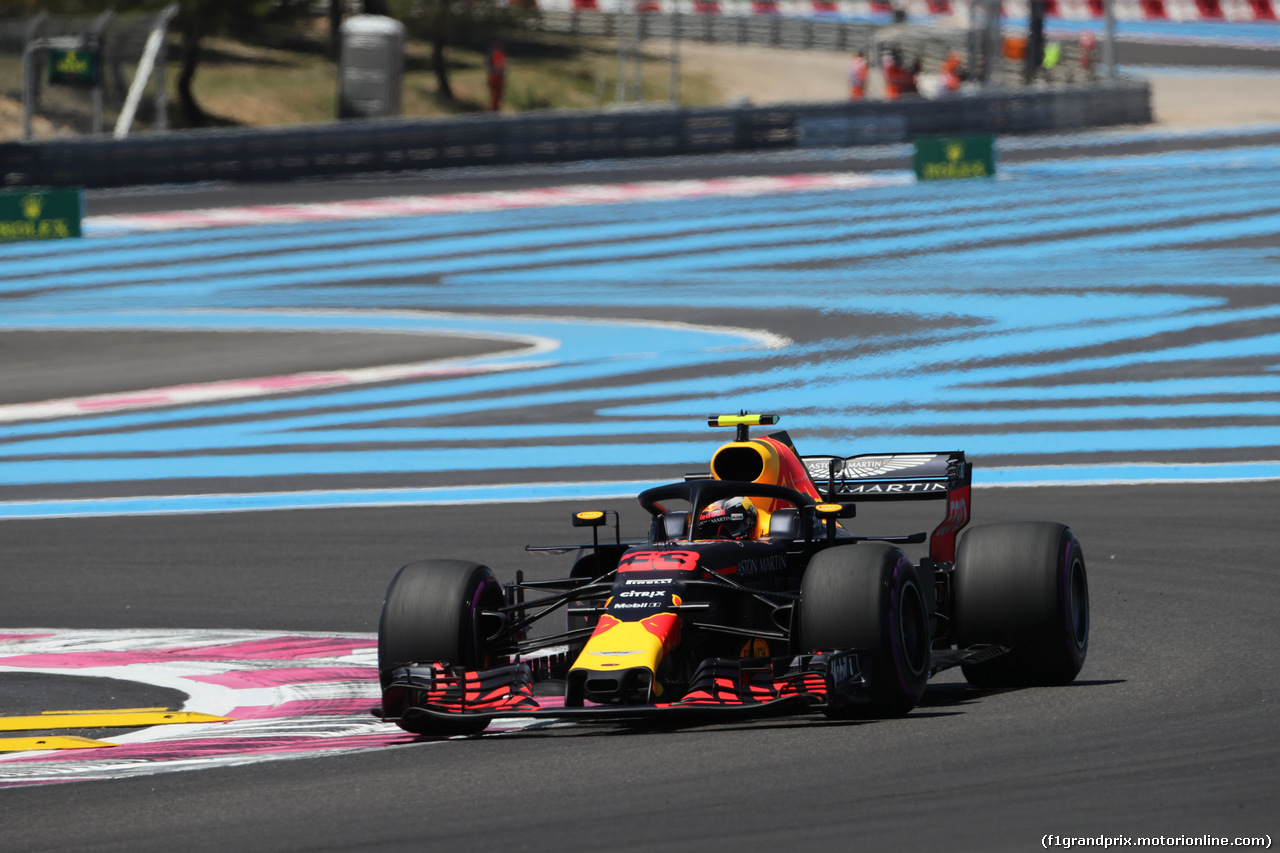 GP FRANCIA, 22.06.2018- Prove Libere 1, Max Verstappen (NED) Red Bull Racing RB14