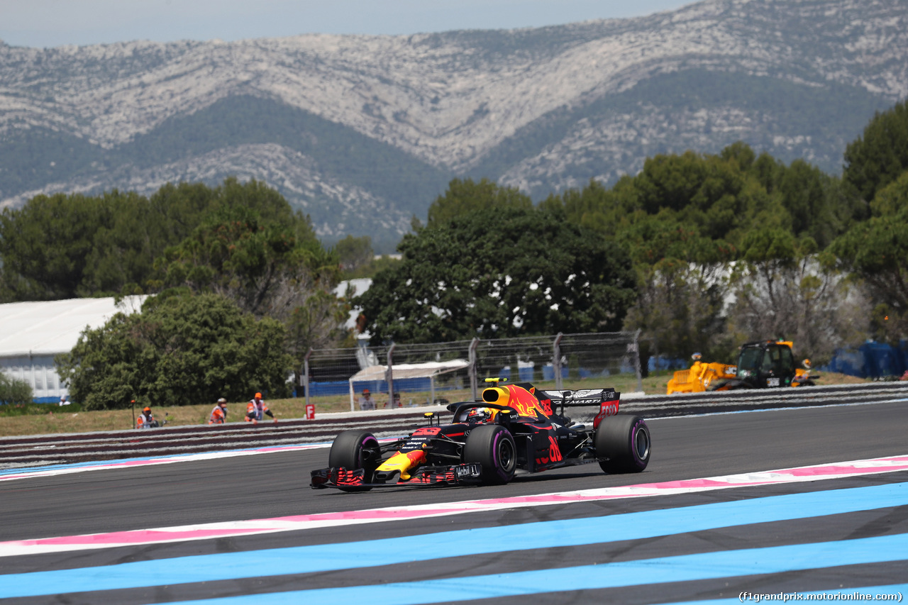GP FRANCIA, 22.06.2018- Prove Libere 1, Max Verstappen (NED) Red Bull Racing RB14