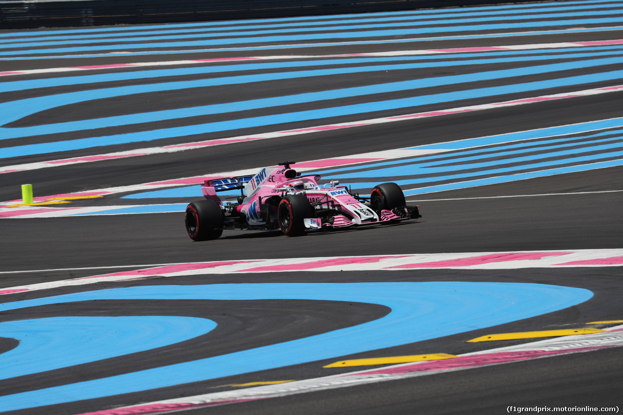 GP FRANCIA, 22.06.2018- Prove Libere 1, Sergio Perez (MEX) Sahara Force India F1 VJM11