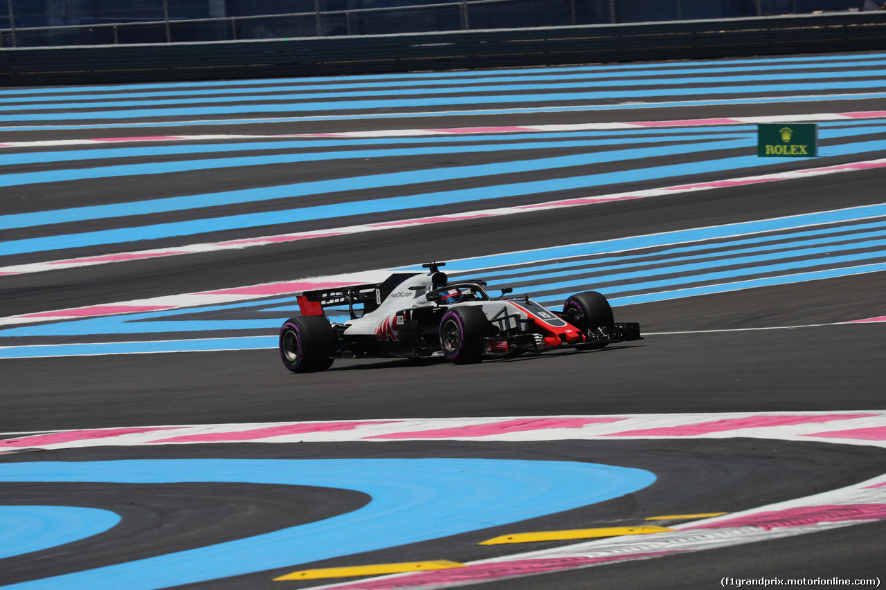 GP FRANCIA, 22.06.2018- Prove Libere 1, Romain Grosjean (FRA) Haas F1 Team VF-18