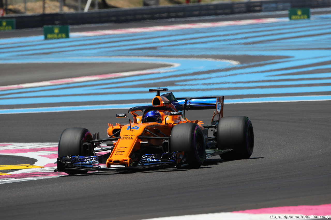 GP FRANCIA, 22.06.2018- Prove Libere 1, Fernando Alonso (ESP) McLaren Renault MCL33