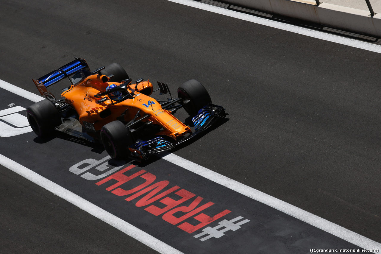 GP FRANCIA, 22.06.2018- Prove Libere 1, Fernando Alonso (ESP) McLaren Renault MCL33