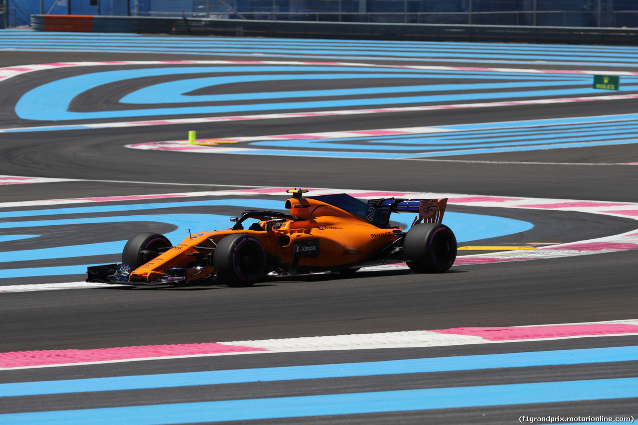 GP FRANCIA, 22.06.2018- Prove Libere 1, Stoffel Vandoorne (BEL) McLaren MCL33