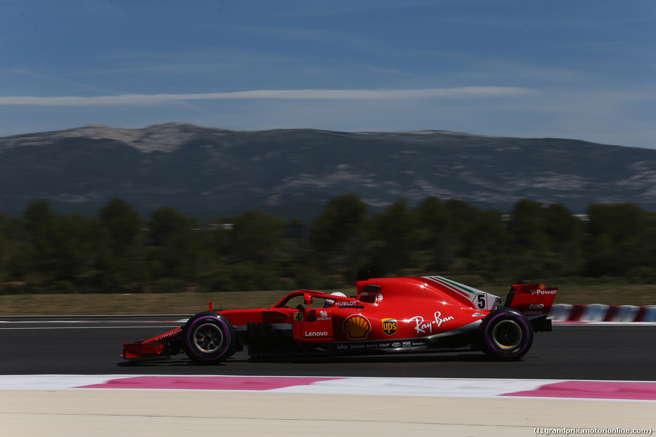 GP FRANCIA, 22.06.2018- Prove Libere 1, Sebastian Vettel (GER) Ferrari SF71H