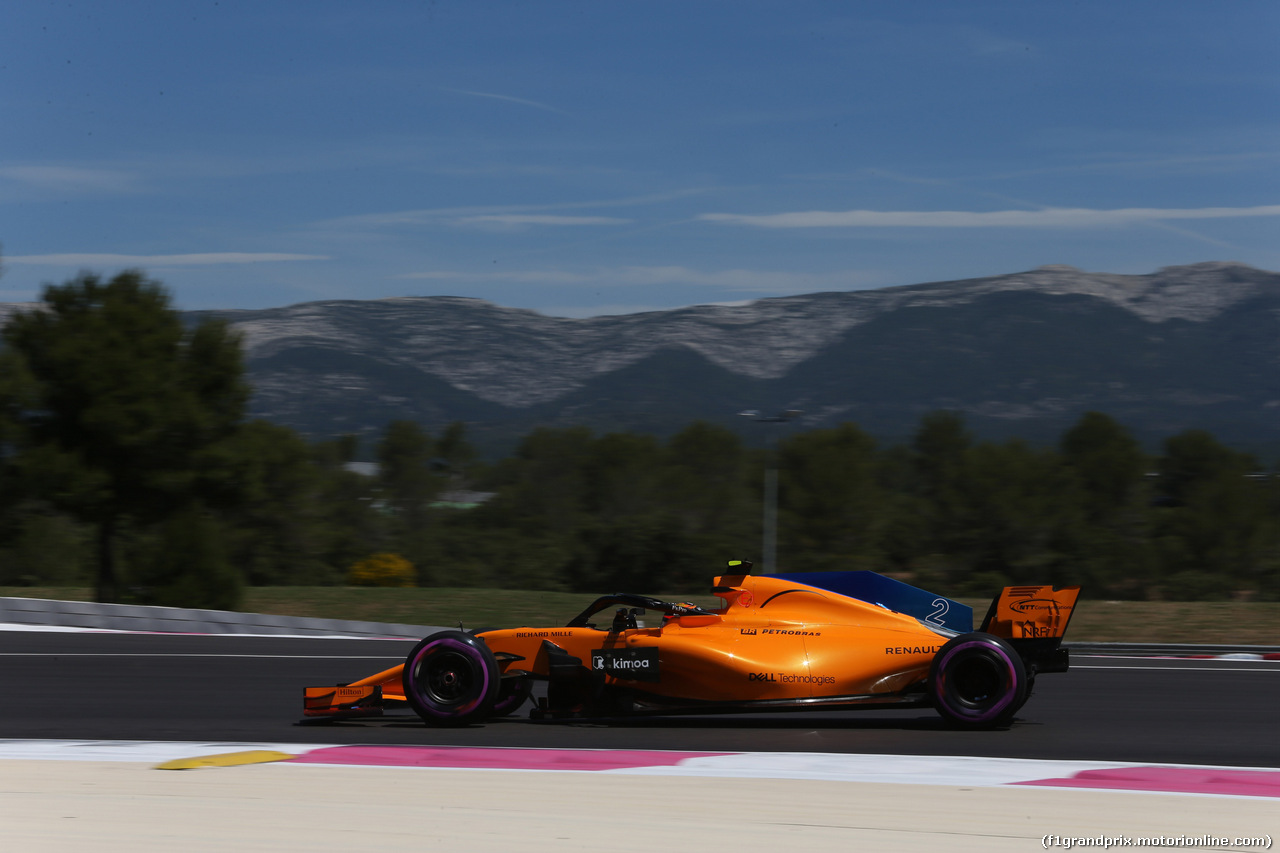 GP FRANCIA, 22.06.2018- Prove Libere 1, Stoffel Vandoorne (BEL) McLaren MCL33