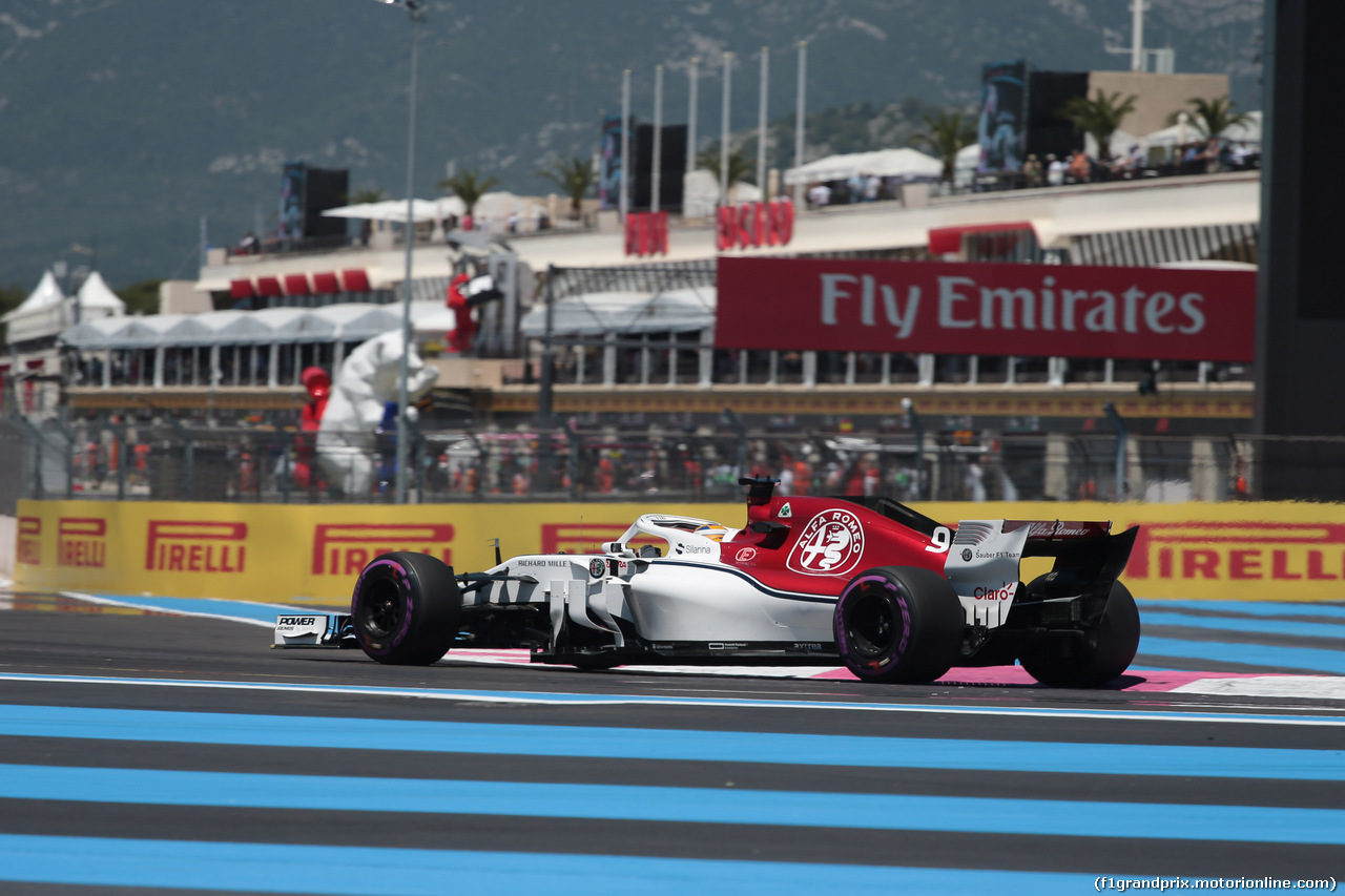 GP FRANCIA, 22.06.2018- Prove Libere 1, Marcus Ericsson (SUE) Alfa Romeo Sauber C37