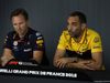 GP FRANCIA, 22.06.2018- friday Official Fia press conference, L to R Christian Horner (GBR), Red Bull Racing, Sporting Director  e Cyril Abiteboul (FRA) Renault Sport F1 Managing Director