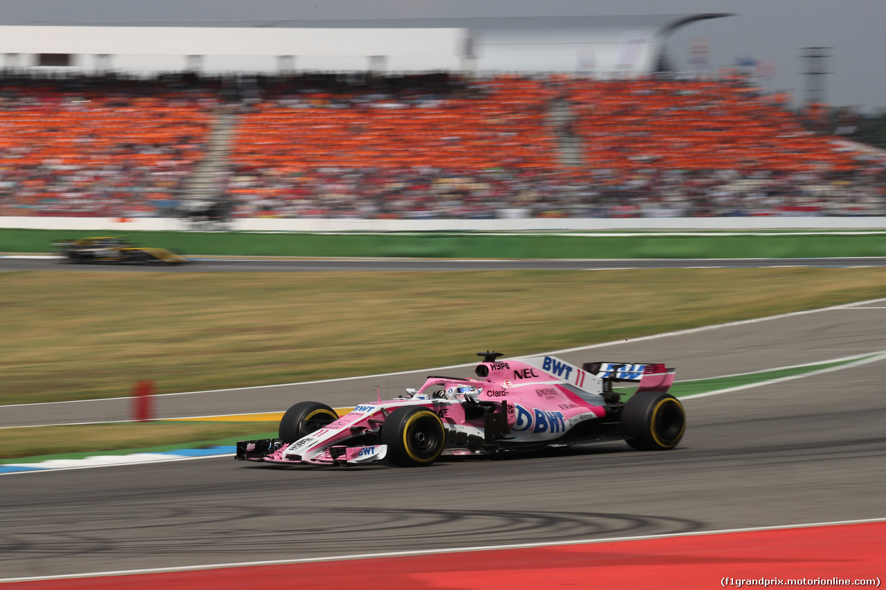 GP GERMANIA, 22.07.2018 - Gara, Sergio Perez (MEX) Sahara Force India F1 VJM011