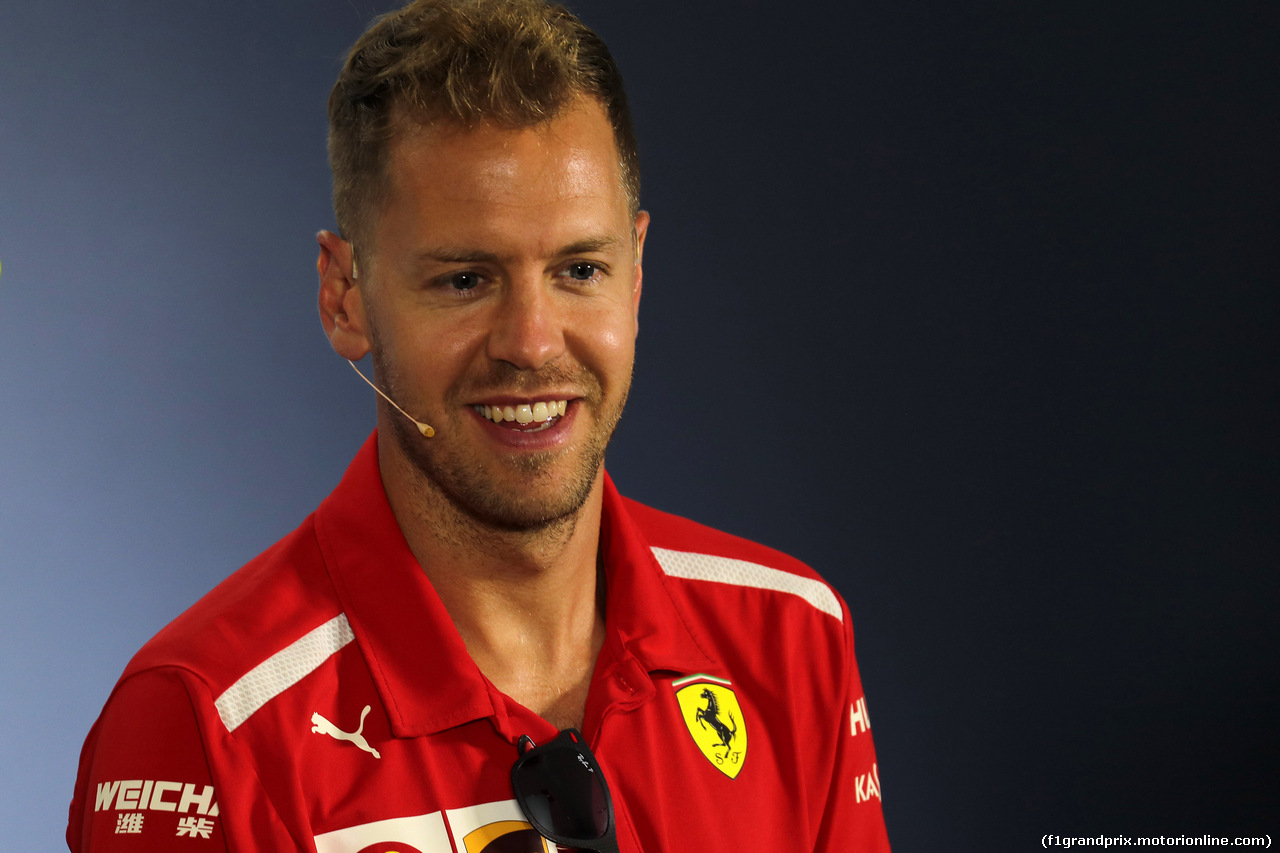 GP GERMANIA, 19.07.2018 - Conferenza Stampa, Sebastian Vettel (GER) Ferrari SF71H