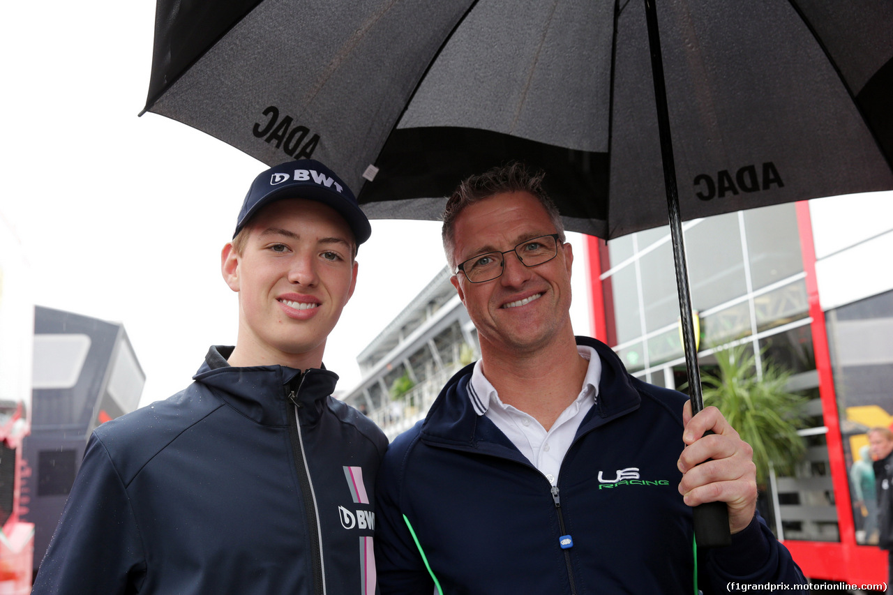 GP GERMANIA, 21.07.2018 - Prove Libere 2, David Schumacher e his father Ralf Schumacher (GER)