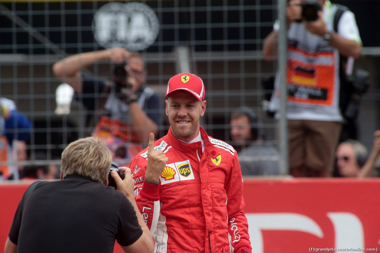GP GERMANIA, 21.07.2018 - Qualifiche, Sebastian Vettel (GER) Ferrari SF71H pole position