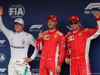 GP GERMANIA, 21.07.2018 - Qualifiche, 2nd place Valtteri Bottas (FIN) Mercedes AMG F1 W09, Sebastian Vettel (GER) Ferrari SF71H pole position e 3rd place Kimi Raikkonen (FIN) Ferrari SF71H