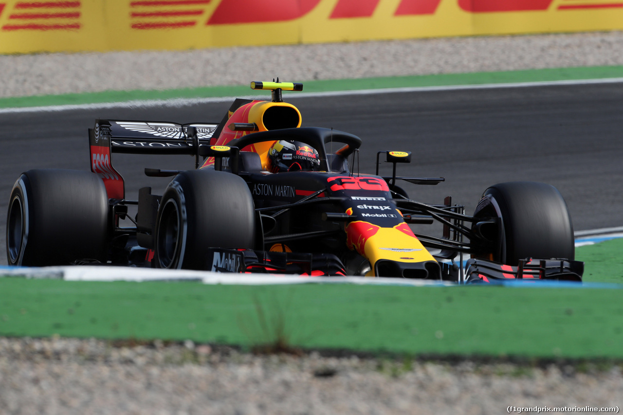 GP GERMANIA, 20.07.2018 - Prove Libere 1, Max Verstappen (NED) Red Bull Racing RB14