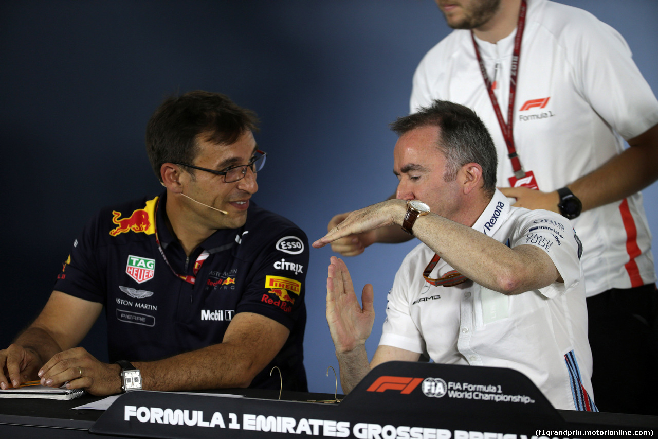 GP GERMANIA, 20.07.2018 - Conferenza Stampa , (L-R) Pierre Waché, Red Bull e Paddy Lowe (GBR), Williams chief technical officer