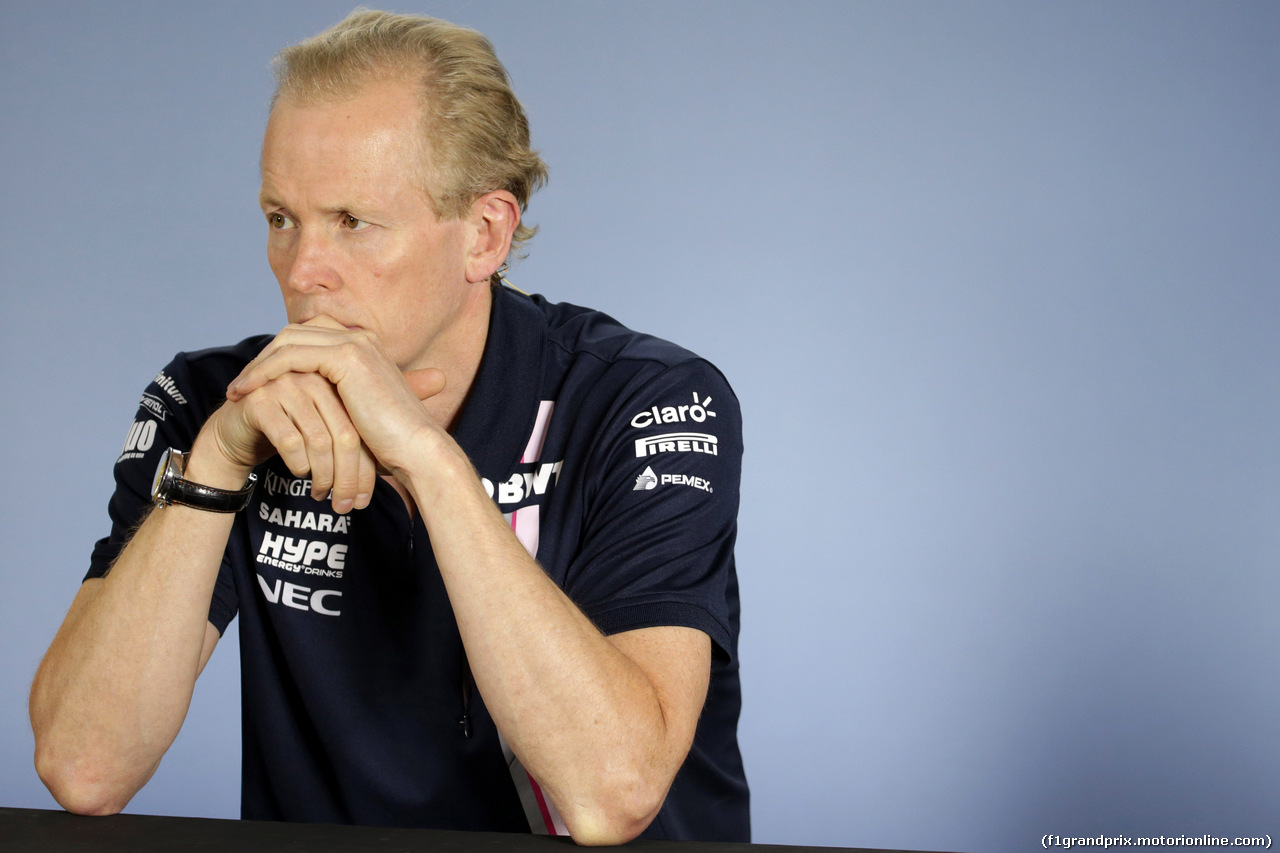 GP GERMANIA, 20.07.2018 - Conferenza Stampa, Andrew Green, Force India