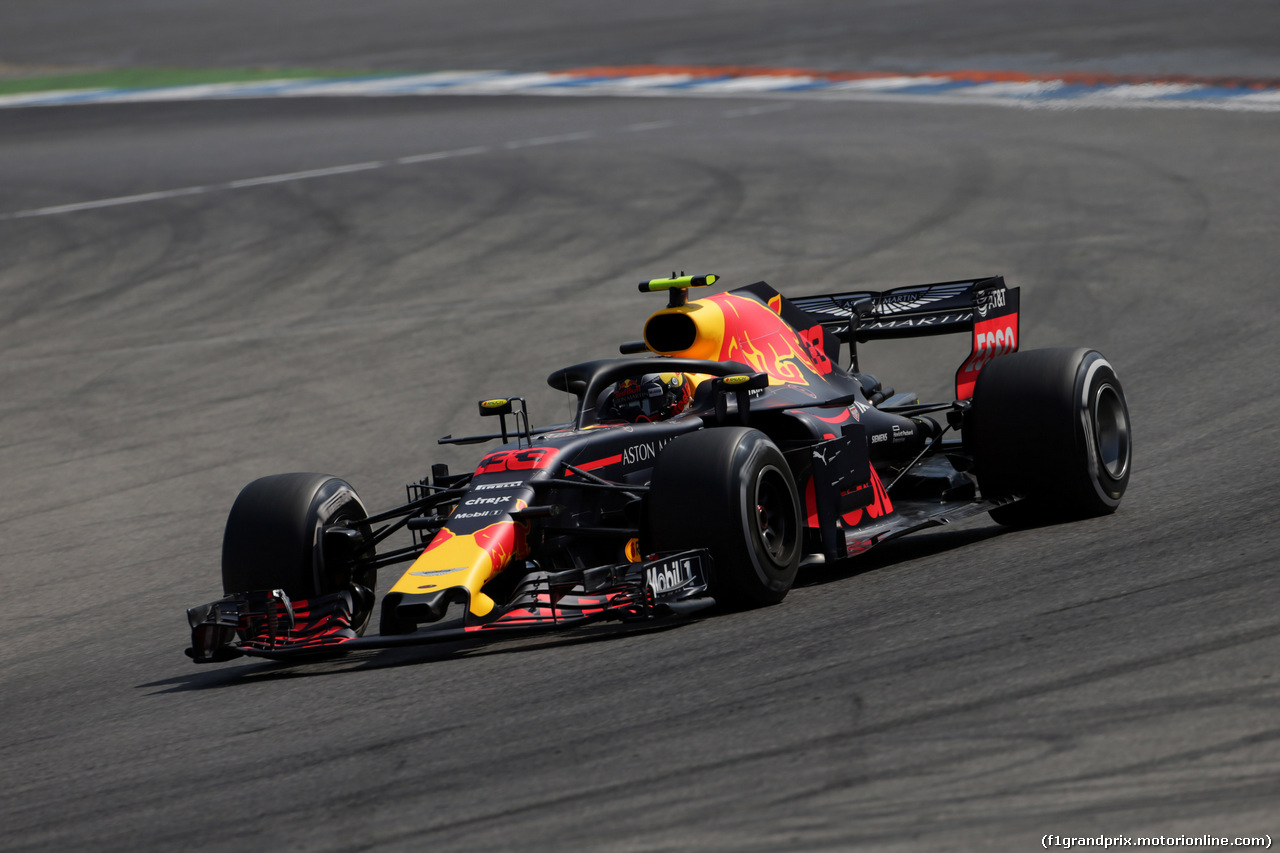 GP GERMANIA, 20.07.2018 - Prove Libere 1, Max Verstappen (NED) Red Bull Racing RB14