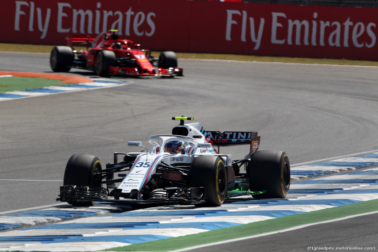 GP GERMANIA, 20.07.2018 - Prove Libere 2, Sergey Sirotkin (RUS) Williams FW41 e Kimi Raikkonen (FIN) Ferrari SF71H