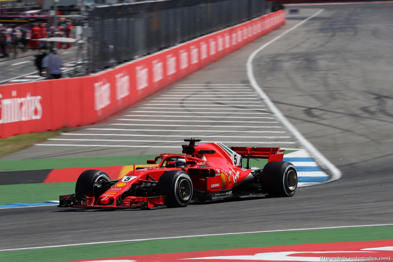 GP GERMANIA, 20.07.2018 - Prove Libere 2, Sebastian Vettel (GER) Ferrari SF71H