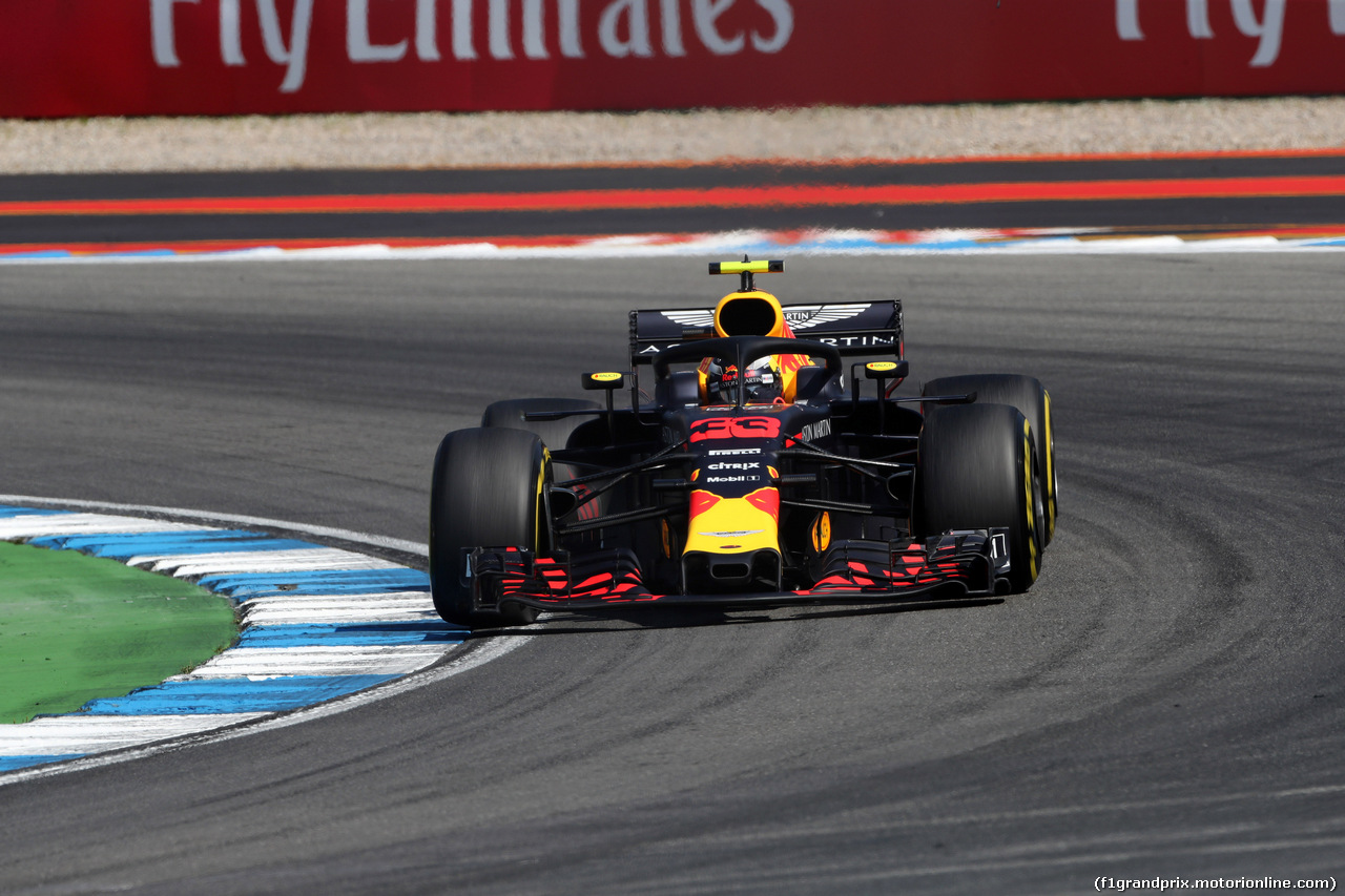 GP GERMANIA, 20.07.2018 - Prove Libere 2, Max Verstappen (NED) Red Bull Racing RB14