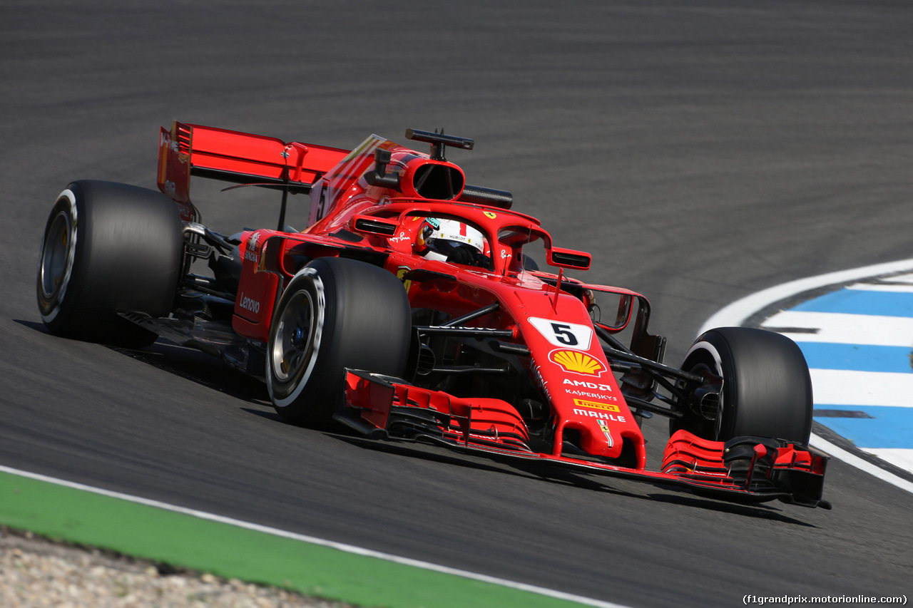 GP GERMANIA, 20.07.2018 - Prove Libere 2, Sebastian Vettel (GER) Ferrari SF71H