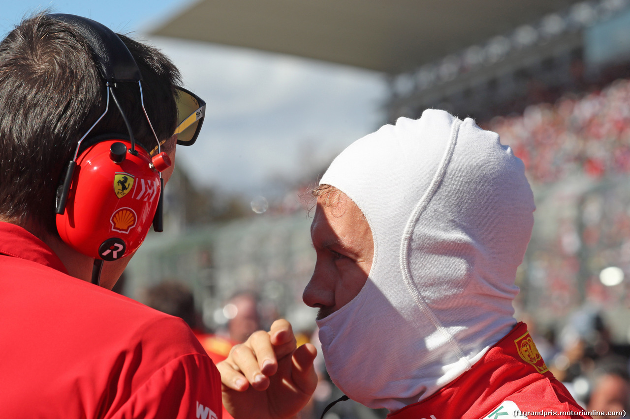 GP GIAPPONE, 07.10.2018 - Gara, Riccardo Adami (ITA) Ferrari Gara Engineer e Sebastian Vettel (GER) Ferrari SF71H