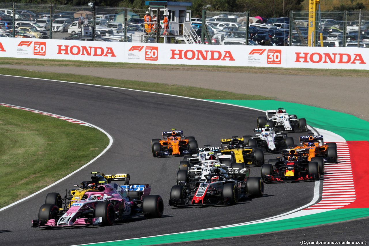 GP GIAPPONE, 07.10.2018 - Gara, Esteban Ocon (FRA) Racing Point Force India F1 VJM11