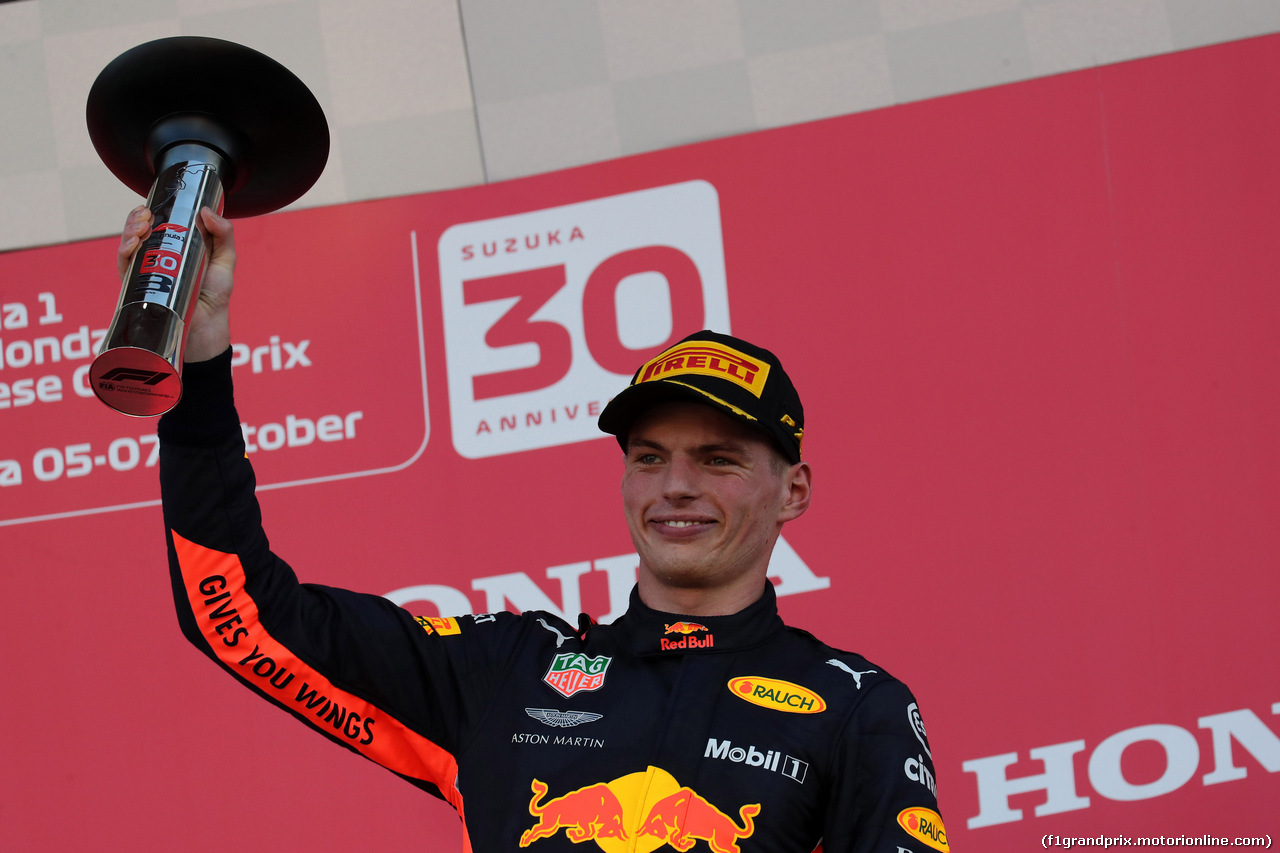 GP GIAPPONE, 07.10.2018 - Gara, 3rd place Max Verstappen (NED) Red Bull Racing RB14
