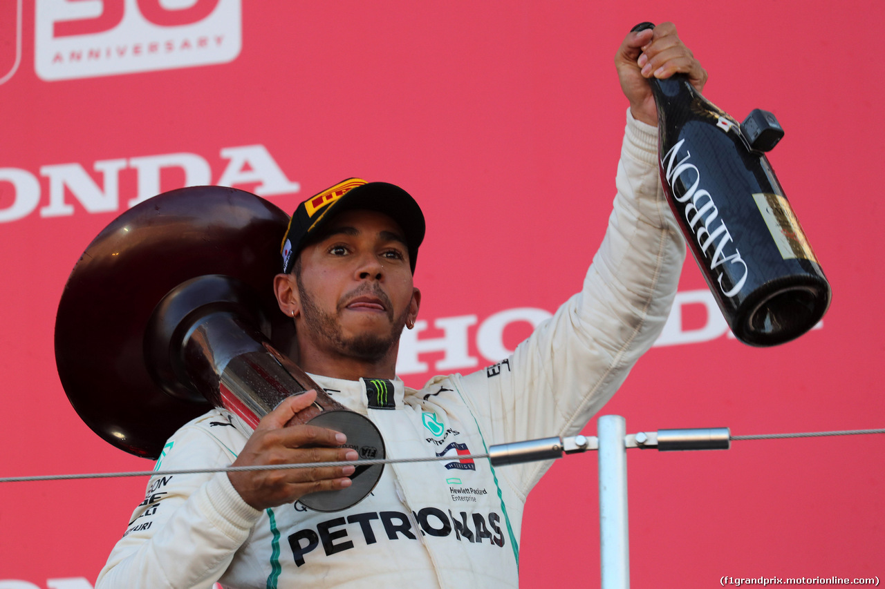 GP GIAPPONE, 07.10.2018 - Gara, Lewis Hamilton (GBR) Mercedes AMG F1 W09 vincitore