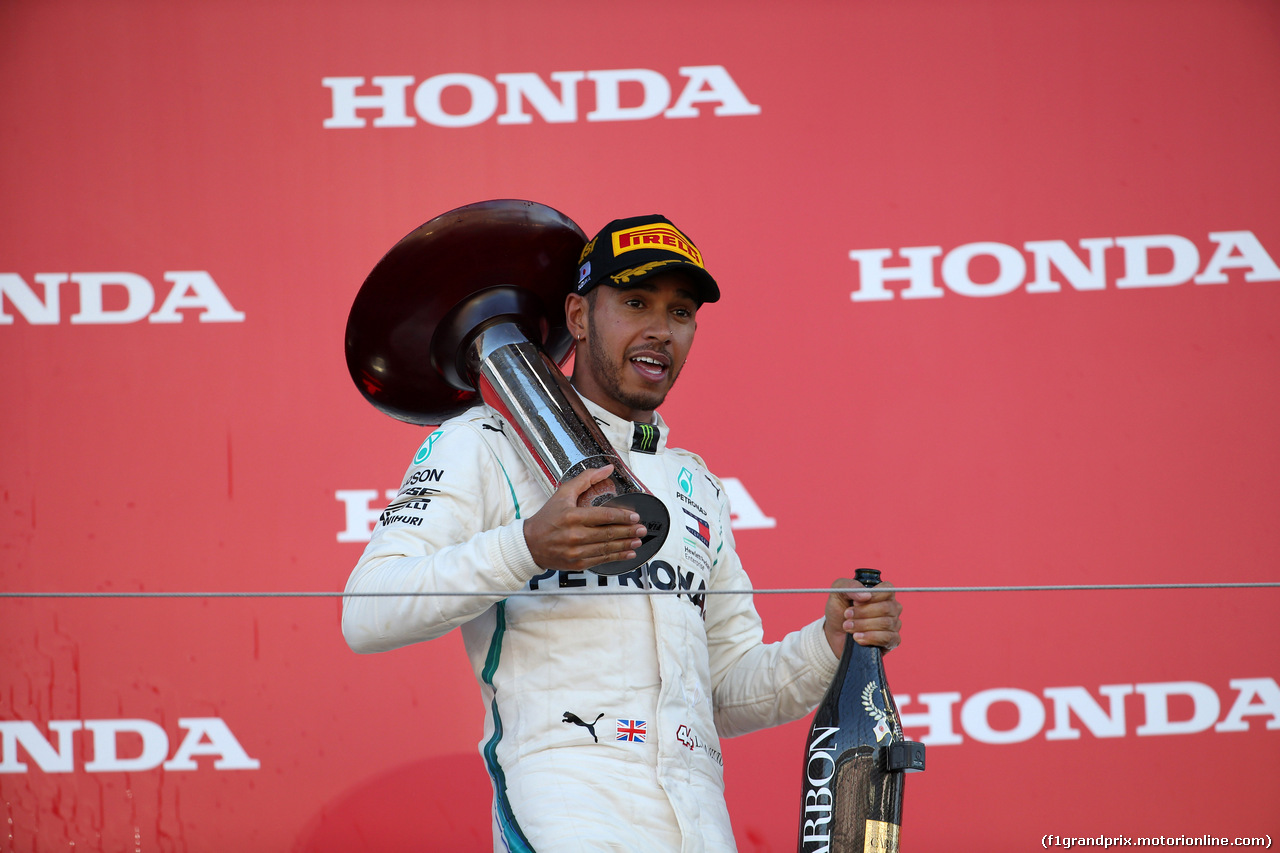 GP GIAPPONE, 07.10.2018 - Gara, Lewis Hamilton (GBR) Mercedes AMG F1 W09 vincitore