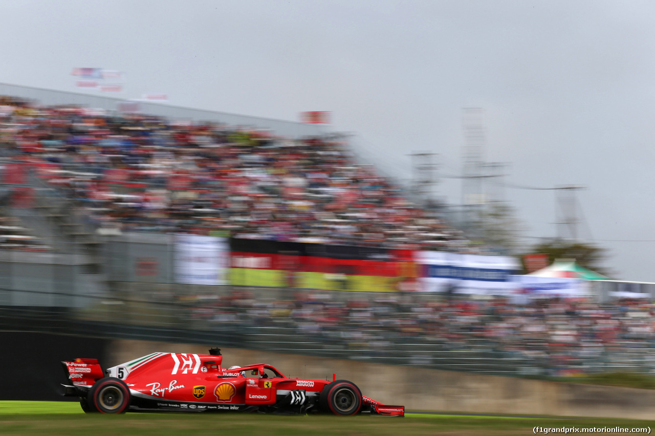 GP GIAPPONE, 06.10.2018 - Prove Libere 3, Sebastian Vettel (GER) Ferrari SF71H
