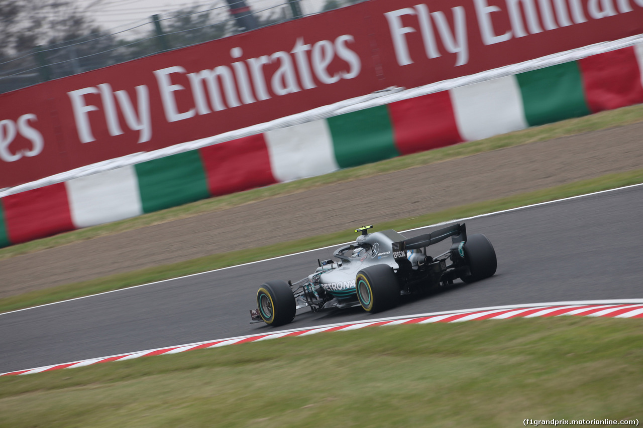 GP GIAPPONE, 05.10.2018 - Prove Libere 1, Valtteri Bottas (FIN) Mercedes AMG F1 W09