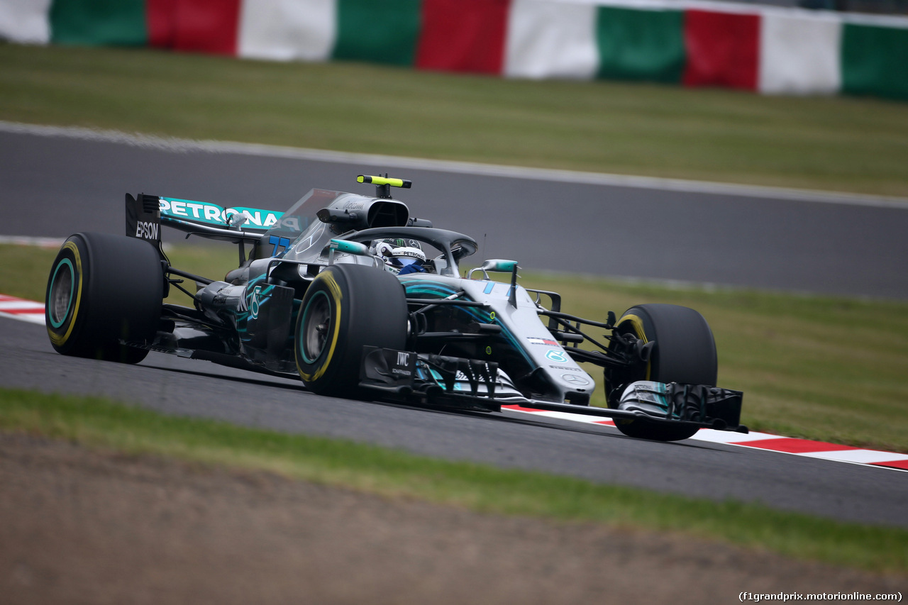 GP GIAPPONE, 05.10.2018 - Prove Libere 1, Valtteri Bottas (FIN) Mercedes AMG F1 W09