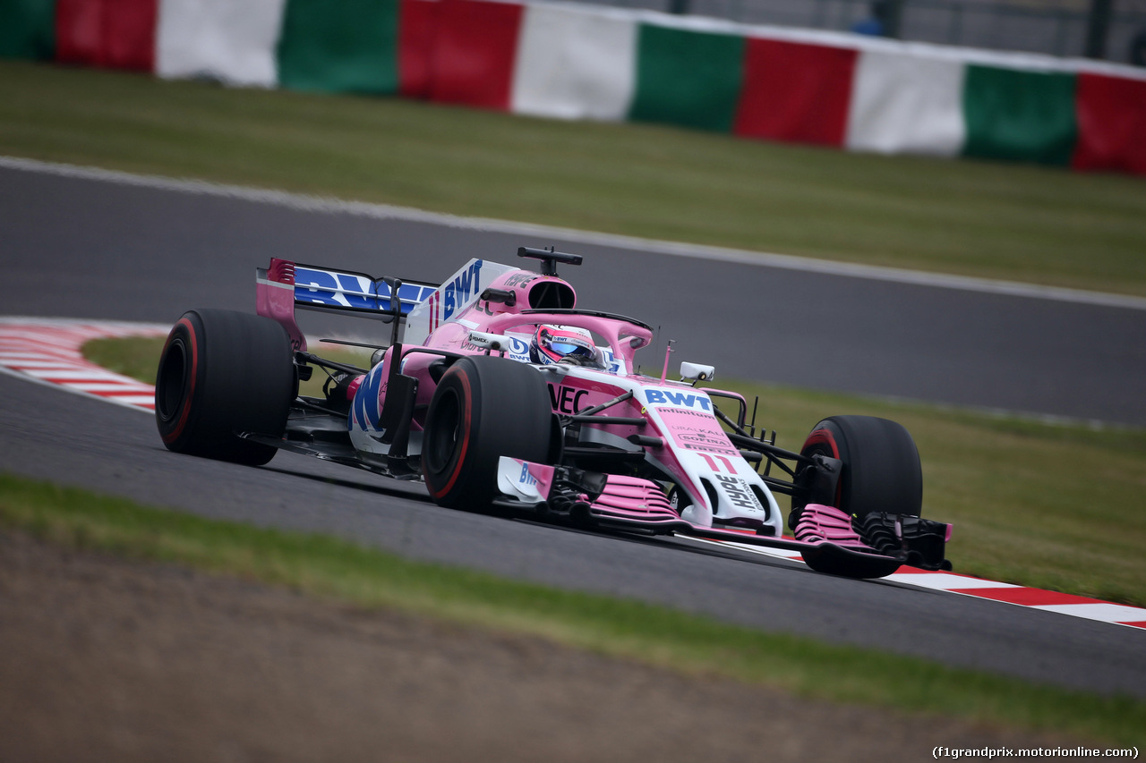 GP GIAPPONE, 05.10.2018 - Prove Libere 1, Sergio Perez (MEX) Racing Point Force India F1 VJM11