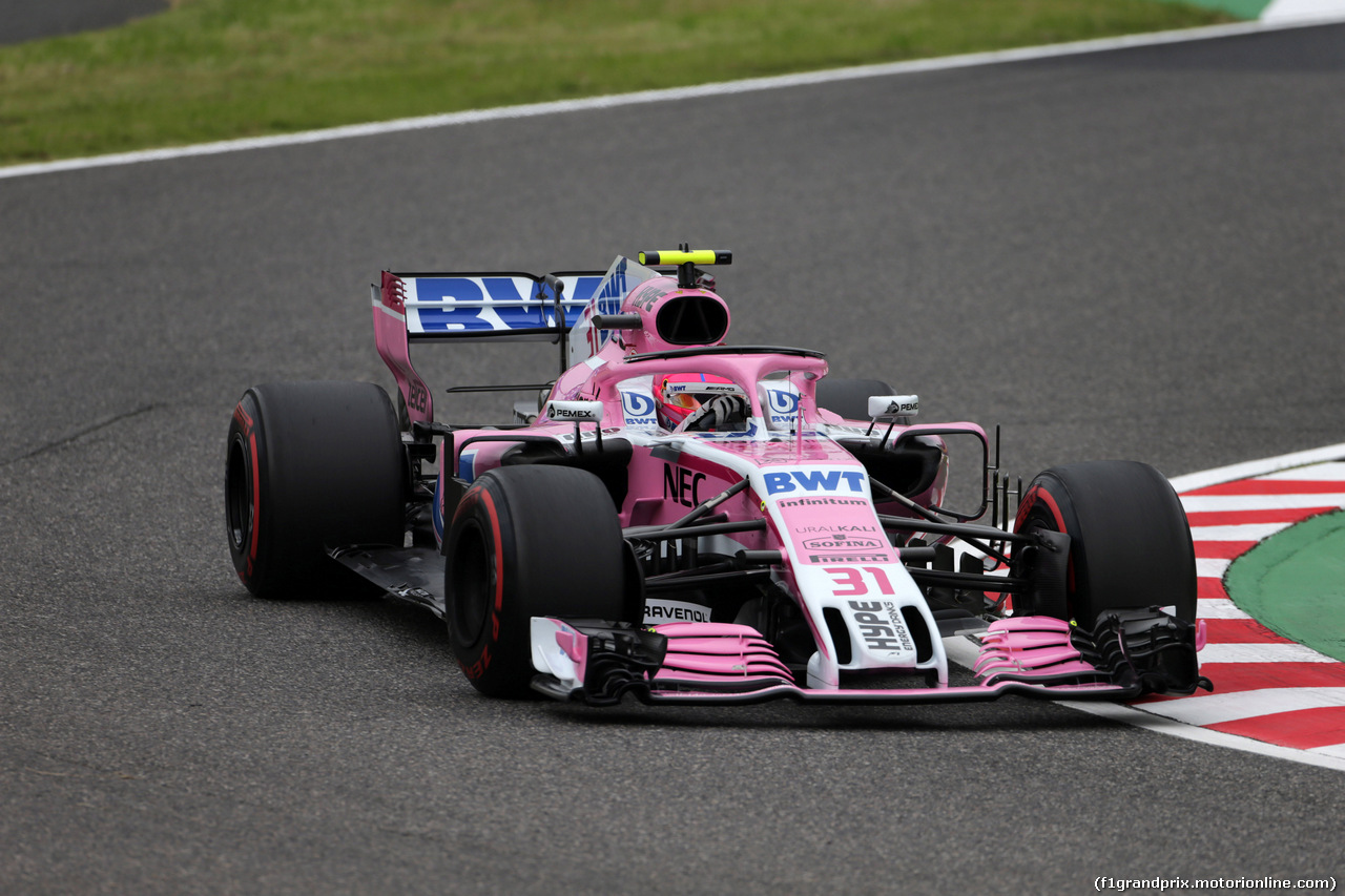 GP GIAPPONE, 05.10.2018 - Prove Libere 1, Esteban Ocon (FRA) Racing Point Force India F1 VJM11