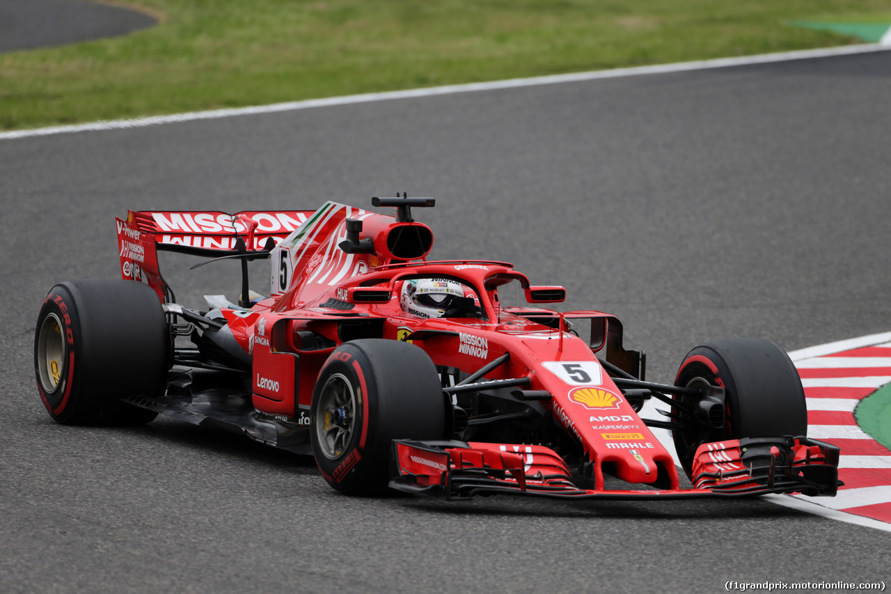 GP GIAPPONE, 05.10.2018 - Prove Libere 1, Sebastian Vettel (GER) Ferrari SF71H