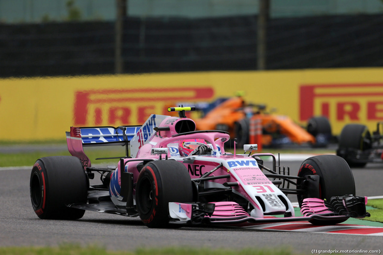 GP GIAPPONE, 05.10.2018 - Prove Libere 1, Esteban Ocon (FRA) Racing Point Force India F1 VJM11