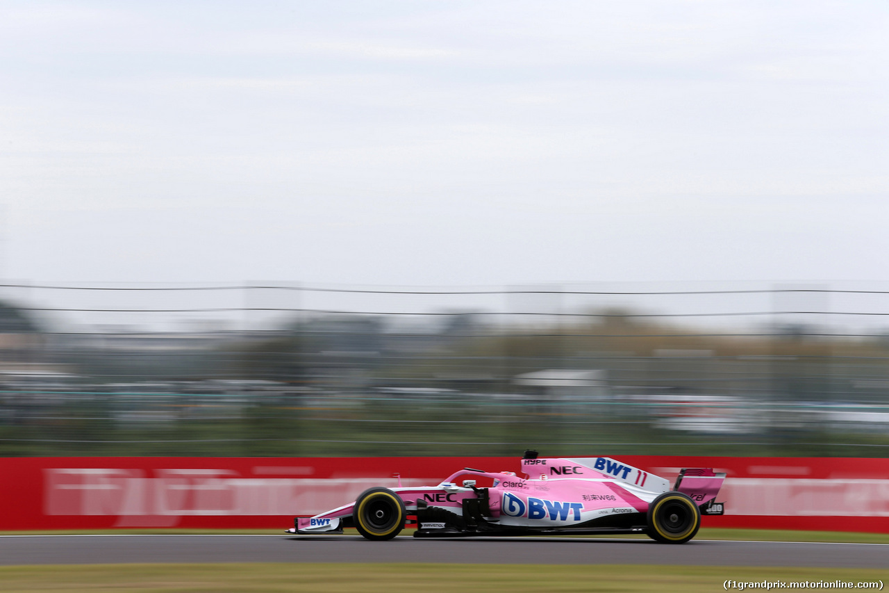 GP GIAPPONE, 05.10.2018 - Prove Libere 2, Sergio Perez (MEX) Racing Point Force India F1 VJM11